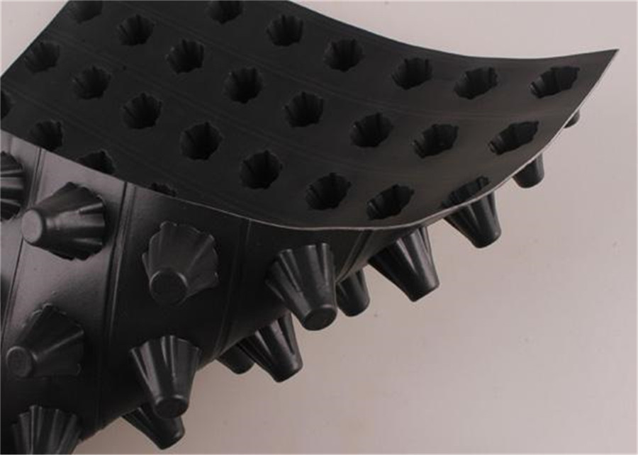Plastic Channel Drainage Grass Turf Cell Board For Roof Garden Hdpe Drainage Board With Geotextile