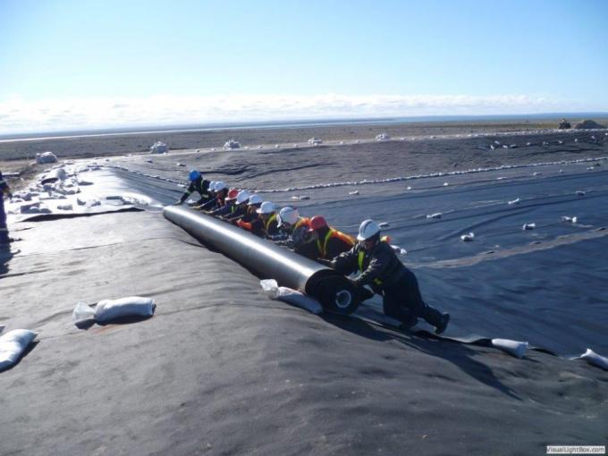 40 Mil 80mil HDPE Geomembrane Liners for Dam / Landfill / Water Pool / Farm Fish Meeting Customer Requirements 6