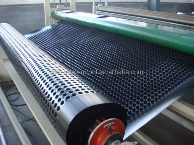 Waterproof Membrane HDPE Black and White Drainage Cell Mat Board for Garden Drainage Length 10-15m by roll 4