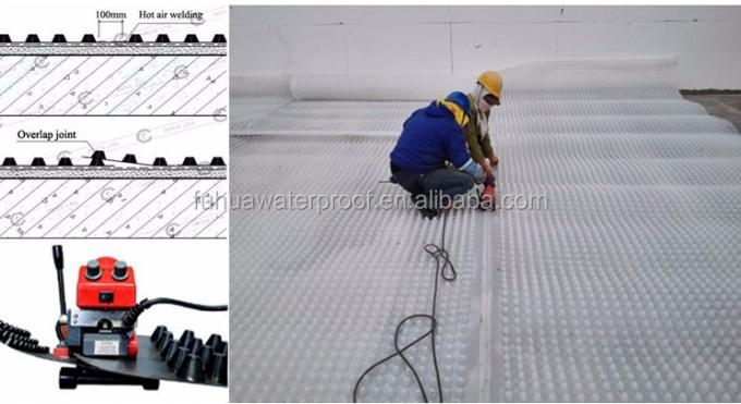 Waterproof Membrane HDPE Black and White Drainage Cell Mat Board for Garden Drainage Length 10-15m by roll 6