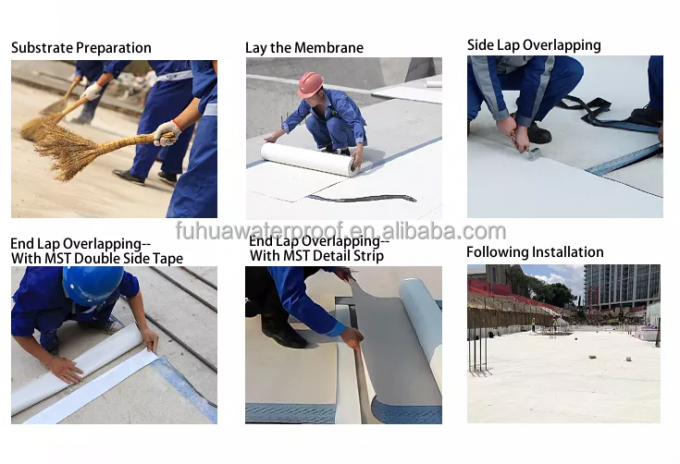 1.0m 2.0m Width HDPE Self Adhesive Membrane for Waterproofing with Modern Design and Granules of Blind Wall Below Ground 12
