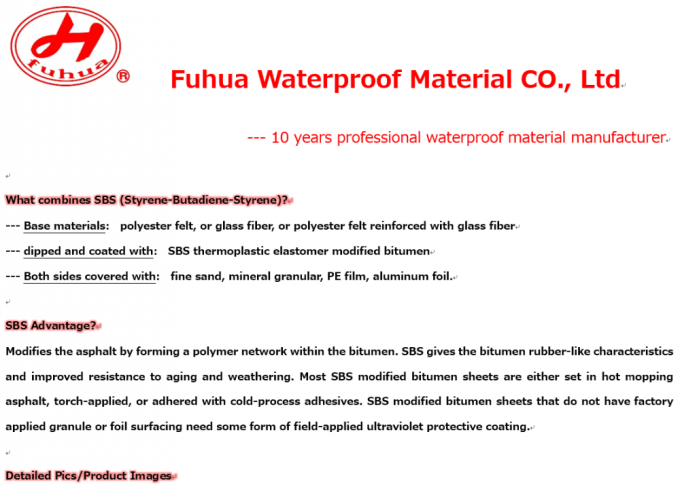 5mm Thickness Modified Asphalt Tar SBS APP Waterproof Membrane for Road and Bridge Construction 0