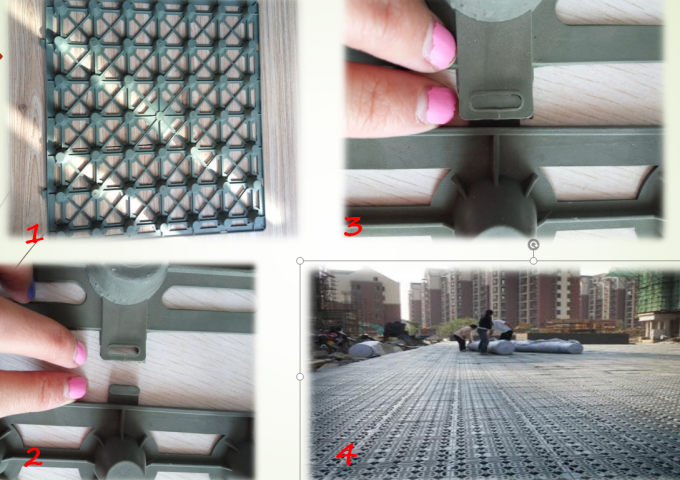 HDPE Plastic Dimple Board for Drainage Tray Green or Customizable Construction Materials 3