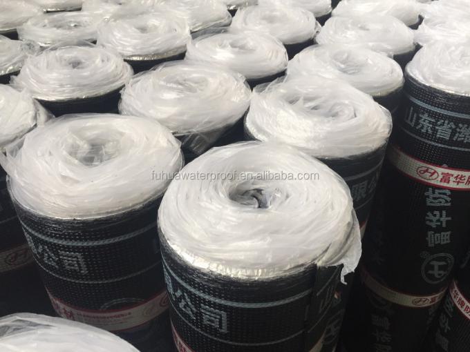 Self Adhesive SBS Bitumen Rolls Roof Waterproofing Sheet Width 1.2m to 1.5m Length 100m/roll and Versatile Weifang Fuhua 9