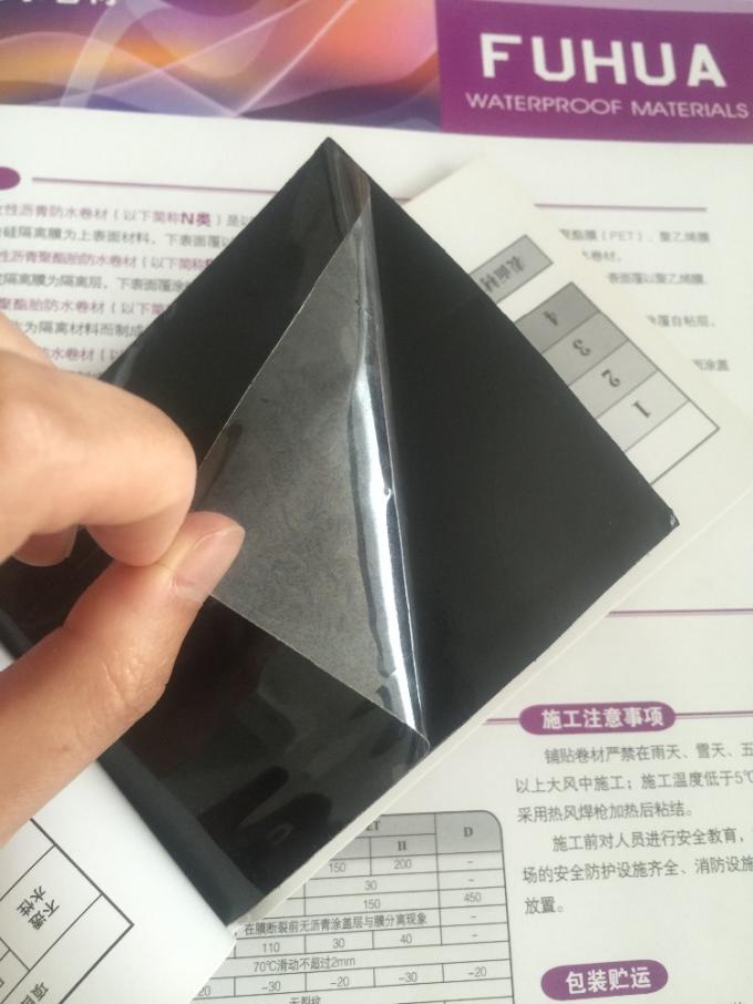Silicon Film Surface Material Self Adhesive Asphalt SBS Modified Bitumen Waterproofing for Traditional Design Concrete Roof 0