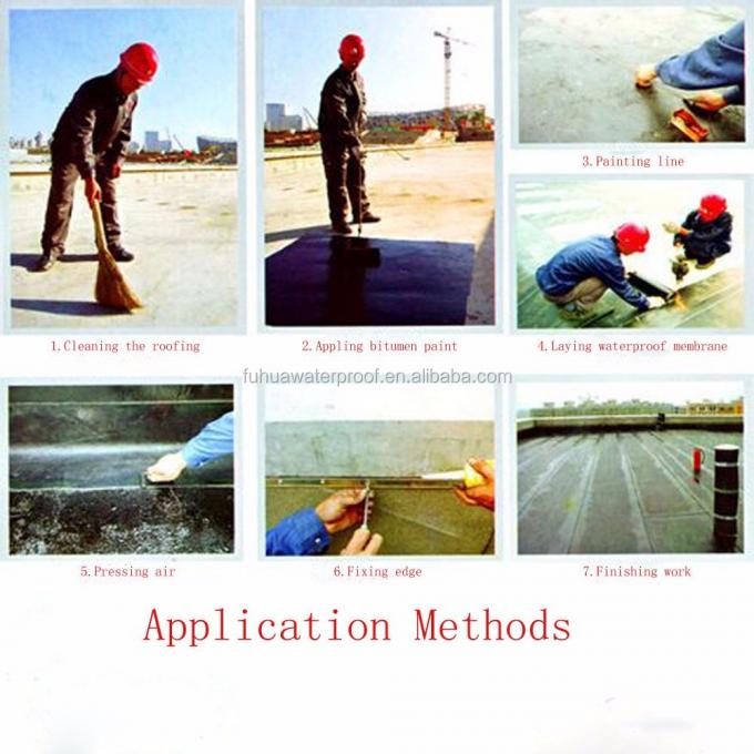 Self Adhesive Roofing Membrane with Green Sand Modified Bitumen Middle Base Fibreglass or Polyester Base Durable and Easy 2