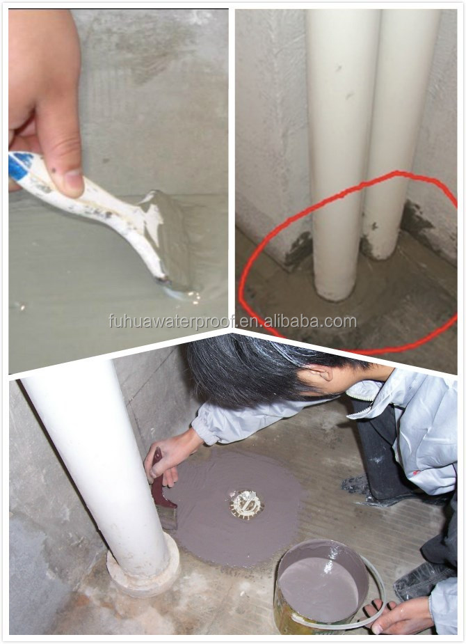 Brush Application Method for JS Compound Waterproofing Coating Paint Main Raw Material Other Easy to Apply on Cement Flat 2