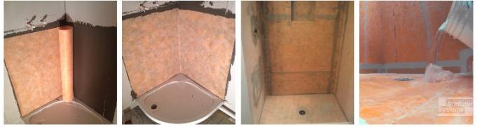 Orange Color Tile Uncoupling Membrane 1.0m Width Weight 200g to 1200g per square meters Flexible and Waterproof 4