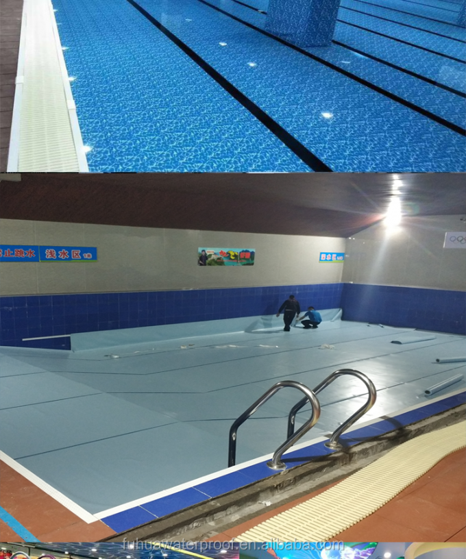 Customized Dark Blue 60 Mil 1.5mm Pvc Pool Liners for Swimming Pool 11