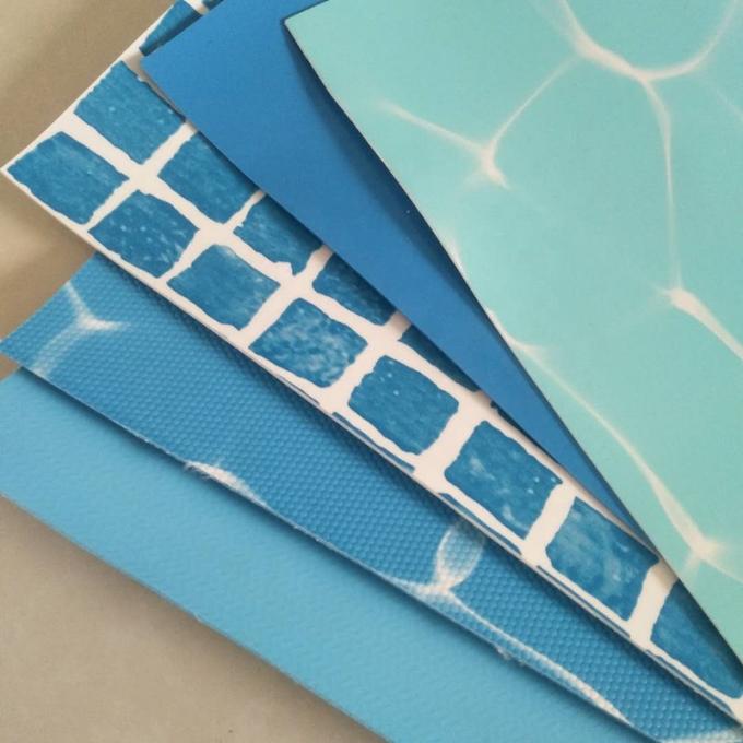 Customized Length Chinese Design Style Anti-UV Reinforced PVC Pool Foil Waterproof Pvc Fabric PVC Liner Membrane Rolls 5