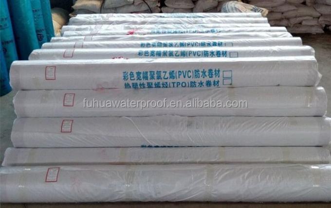 Waterproofing Fibre Glass Reinforced Roofing Membrane PVC Waterproofing Roll with Polyvinyl Chloride 8