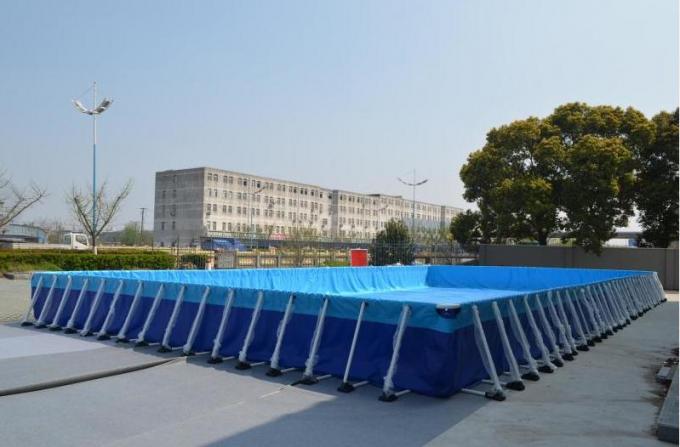 Family Swim Pool Pvc Plastic Sheet in No Toxic Blue Sea Color with Reinforced Inside and Stone Design 16