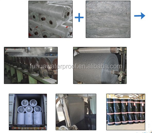 Black 180gsm 200gsm Polyester Nonwoven Felt Base Mat for Bitumen Waterproofing Membrane 6