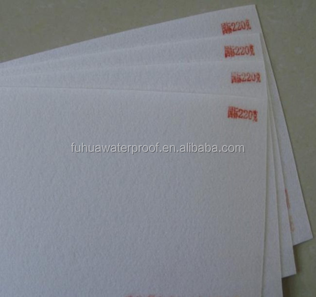 180gsm-200gsm Polyester Nonwoven Felt/Fabric for Bitumen Waterproofing Membrane in White and Green Length 800m-1500m 1