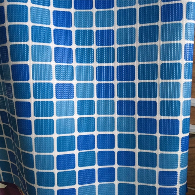 Waterproof Membrane 1.5mm Anti Bacterial Mosaic Blue PVC Vinyl Swimming Pool Liner UV Resistance 1