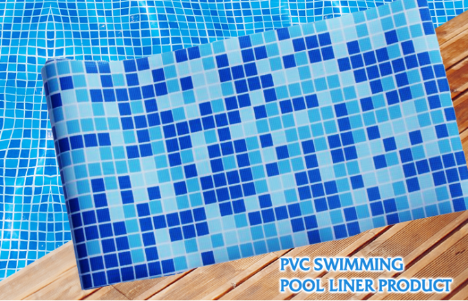 Polyvinyl Chloride Pool Liner Material for Swimming Pool in White Grey Blue Red 7