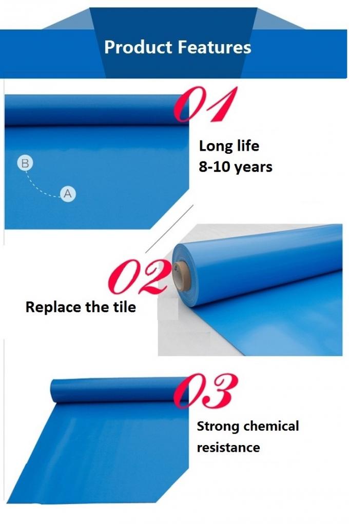 Swimming Pool Vinyl Liner with Reinforeced 0.6mm 2.0mm Thickness and ISO9001/14001 Certificate 5