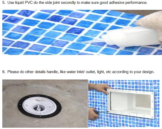 Factory Supply Waterproof Mosaic PVC Plastic Vinyl Swimming Pool Liner for Outdoor Swimmingpool Film Schwimmbad 10