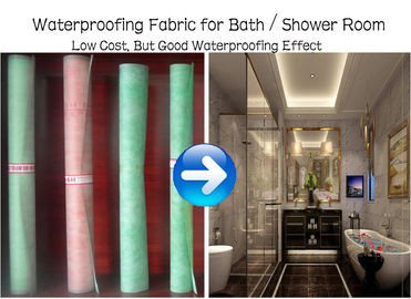 Waterproofing Fabric for Bath / Shower Room, different colors, low cost, good waterproofing effect
