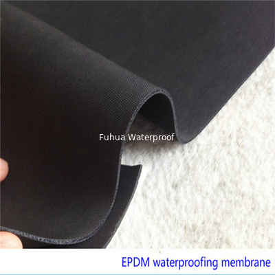 lowes rubber roofing EPDM waterproof membrane, epdm waterproofing membrane with fabric back