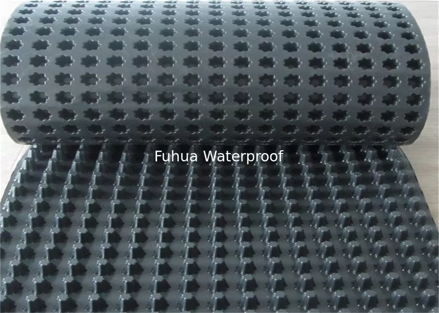 Black/white/green friendly Dimple Plastic Drainage Board Earthwork Products Composite Drainage Board in China