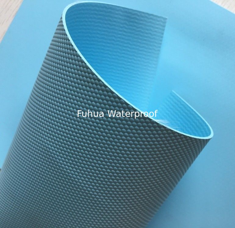 1.5mm  plastic pvc waterproof membrane for swimming pool blue mosaic color
