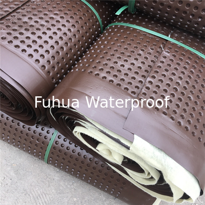Good price 3m Width Dimple Drainage Cell Brown HDPE Drainage Board for Effective Drainage and Water Flow online