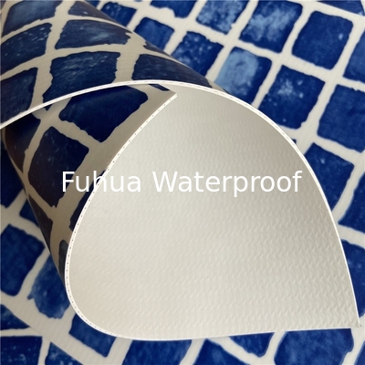 Good price Customized 2000gsm 60mil Mosaic PVC Membrane for Swimming Pool 1.65m Wide Pool Liner 1.2mm Thickness online