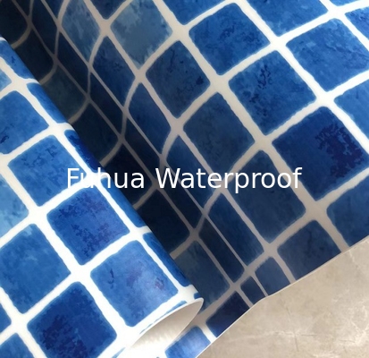 Good price 1.5mm Thick Mosaic PVC Pool Liner with Chinese Design Style and UV Resistance Customized Length 20m 25m or Customized online
